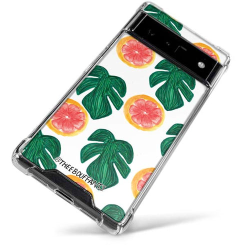 Bouffants and Broken Hearts Tropical Leaves and Citrus Google Pixel 6 Clear Case